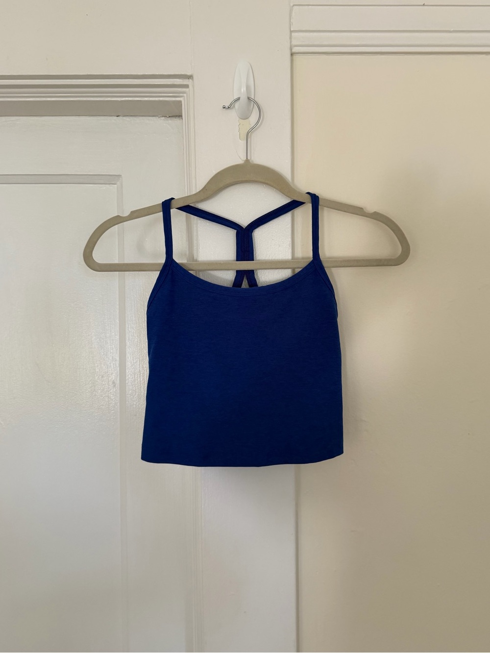 Beyond Yoga Spacedye Slim Racerback Cropped Tank in Electric Royal Heather NWOT - Picture 7 of 11